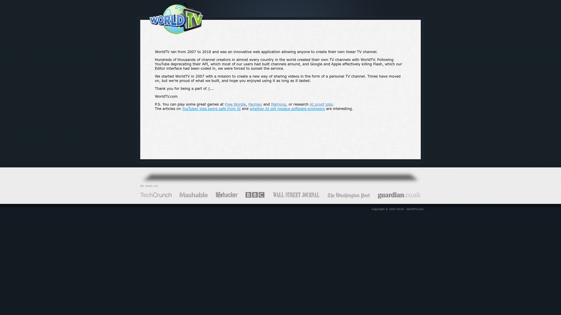 Preview of WorldTV.com